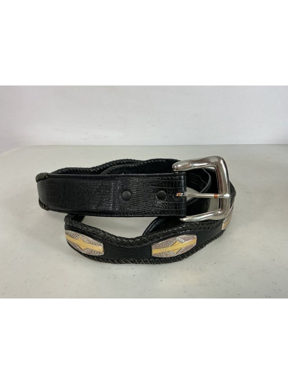 Resistol Western Black Leather Belt Men’s 42